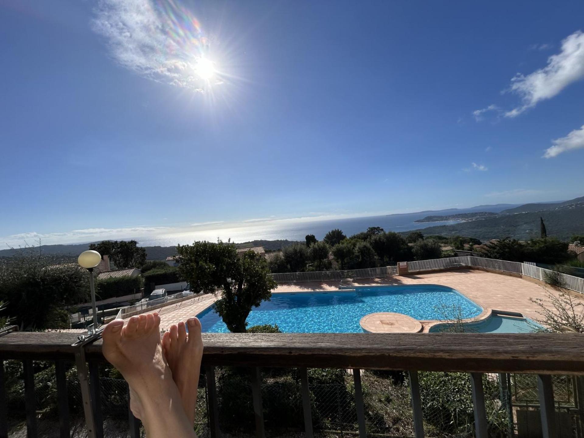 Studio Pool House Vue Mer A 180° - Sea View- Wifi La Croix-Valmer Esterno foto