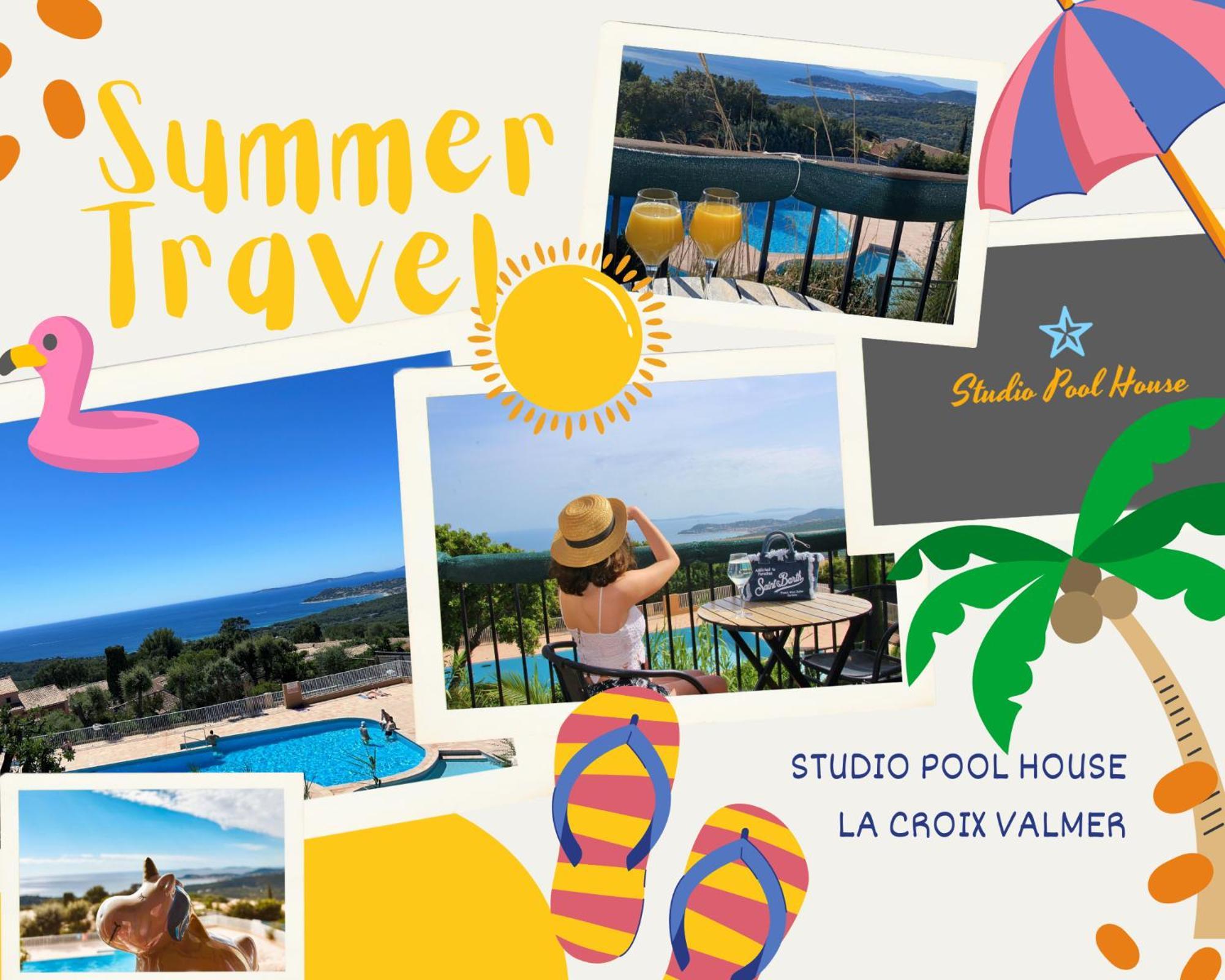 Studio Pool House Vue Mer A 180° - Sea View- Wifi La Croix-Valmer Esterno foto