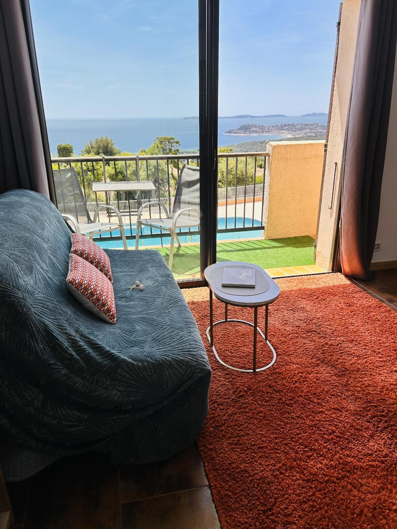 Studio Pool House Vue Mer A 180° - Sea View- Wifi La Croix-Valmer Esterno foto